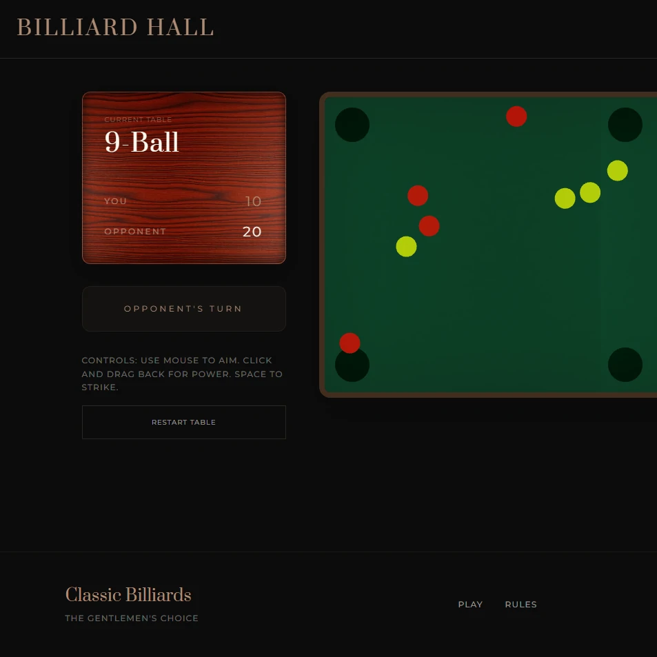Billiards game