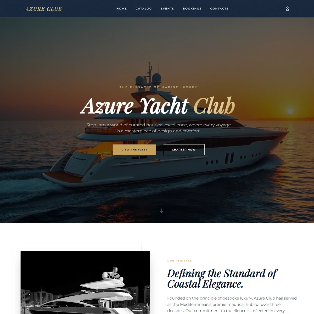 Yacht club website